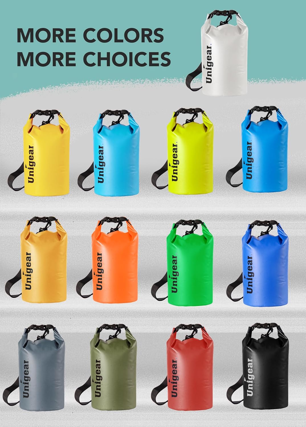Unigear Waterproof Dry Bag - Lightweight Floating Design for Kayaking, Boating, Fishing | 2L-40L Sizes