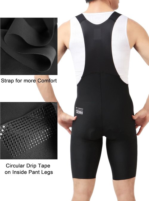 LAMEDA Men's Cycling Bib Shorts - Lightweight Padded Bike Shorts for Road & Gravel Biking