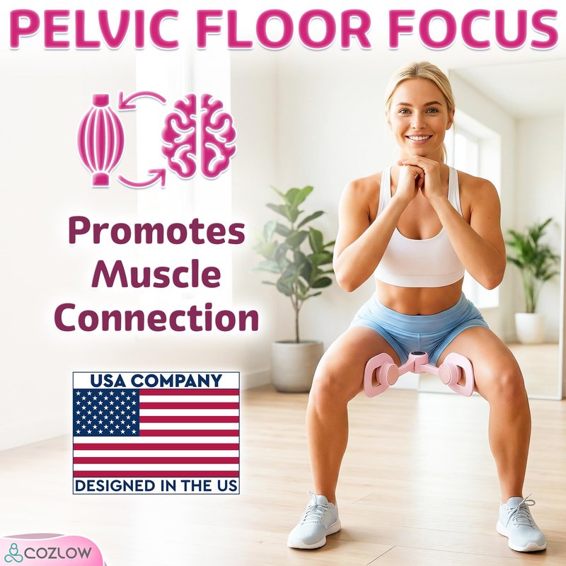 Cozlow - Leg / Thigh Trainer - Multifunctional Exerciser and Muscle Toning / Strengthening Device with Adjustable Grippers for Pelvic Floor, Hip, Glutes, Arms Workout - Kegel Exercise, Leg Squeezer