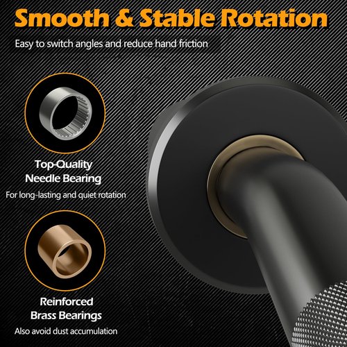 GYMAX Curl Bar, 47” EZ Curl Bar with Copper Sleeve and Bearing Connection, 400lbs Olympic Barbell for Weight Lifting, Lunge, Squat, Hip Thrusts, Strength Training Curling Bars (Black)