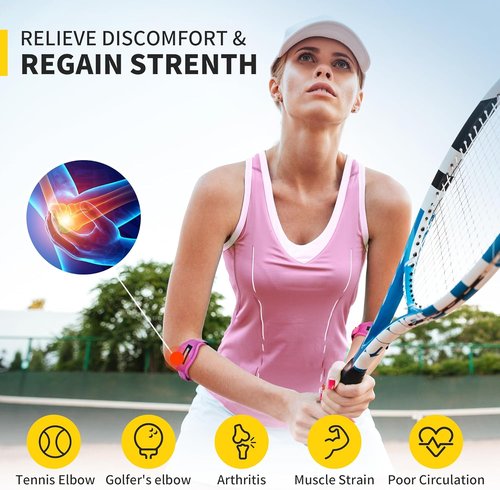 CAMBIVO Tennis Elbow Brace - 2 Pack Adjustable Compression Straps for Pain Relief | Forearm Support for Sports & Gym