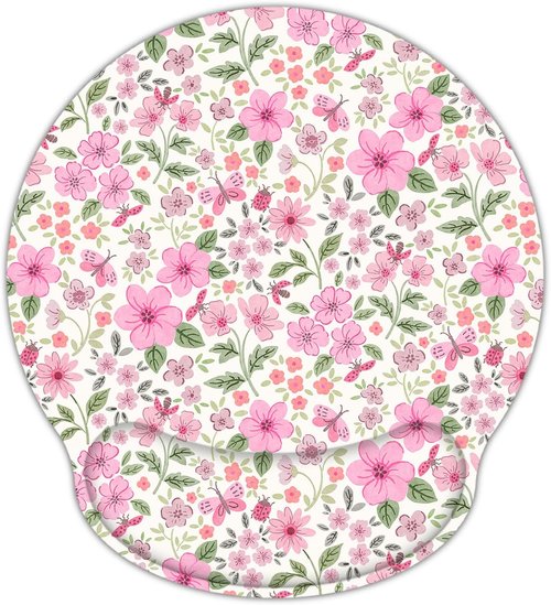 Icolor Ergonomic Mouse Pad - Memory Foam Wrist Support for Pain Relief | 10"x9" Non-Slip Rubber Base