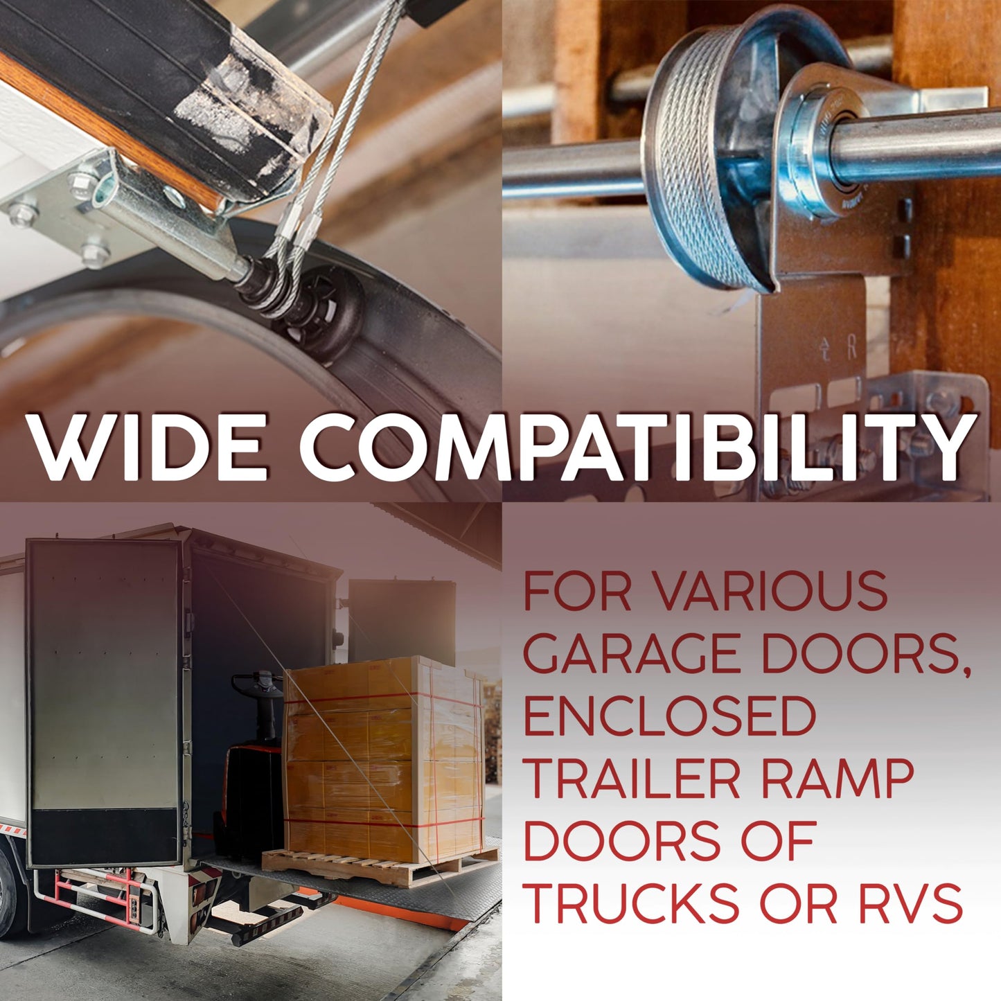 2 Pack, 8.5 FT Garage Door Cables Torsion Spring Wire, Replacement Cable Wire, Garage Door Replacement Parts