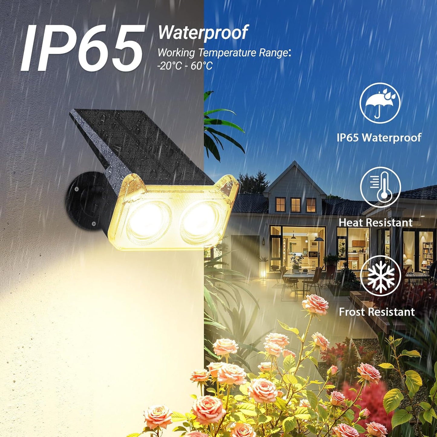 6 Pack Solar Spot Lights Outdoor - Waterproof LED Landscape Lighting, Auto ON/OFF, 135° Adjustable for Garden, Pathway & Tree Decor
