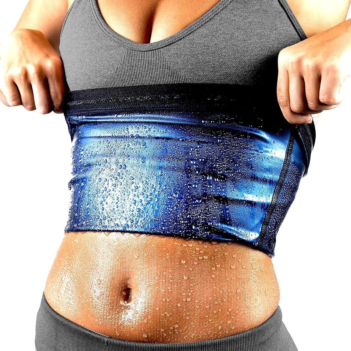 Skiennix Waist Trainer Sweat Belt - Sauna Slimming Band for Women | Lower Belly Fat Reduction