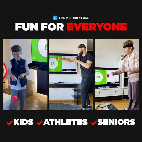Boxbollen® Boxing Reflex Ball - App-Connected Punch Counter for Home Workouts - Perfect Gift for All Ages