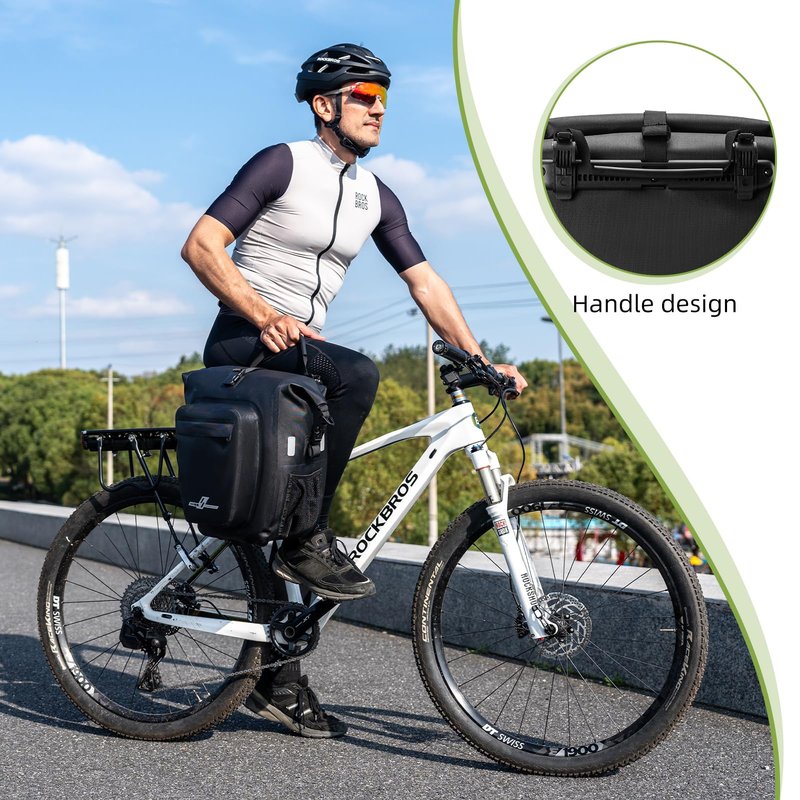 CbRSPORTS Waterproof Bike Panniers Bag 27L,Road Mountain Ride Bike Rear Bag with Shoulder Strap Bcycle Bags