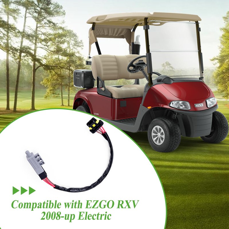 10L0L Golf Cart Accelerator & Brake Pedal Switch with Jumper Harness, Compatible with EZGO RXV 2008-up Electric, Replaces OEM 607605 610668 606711 612889 615747