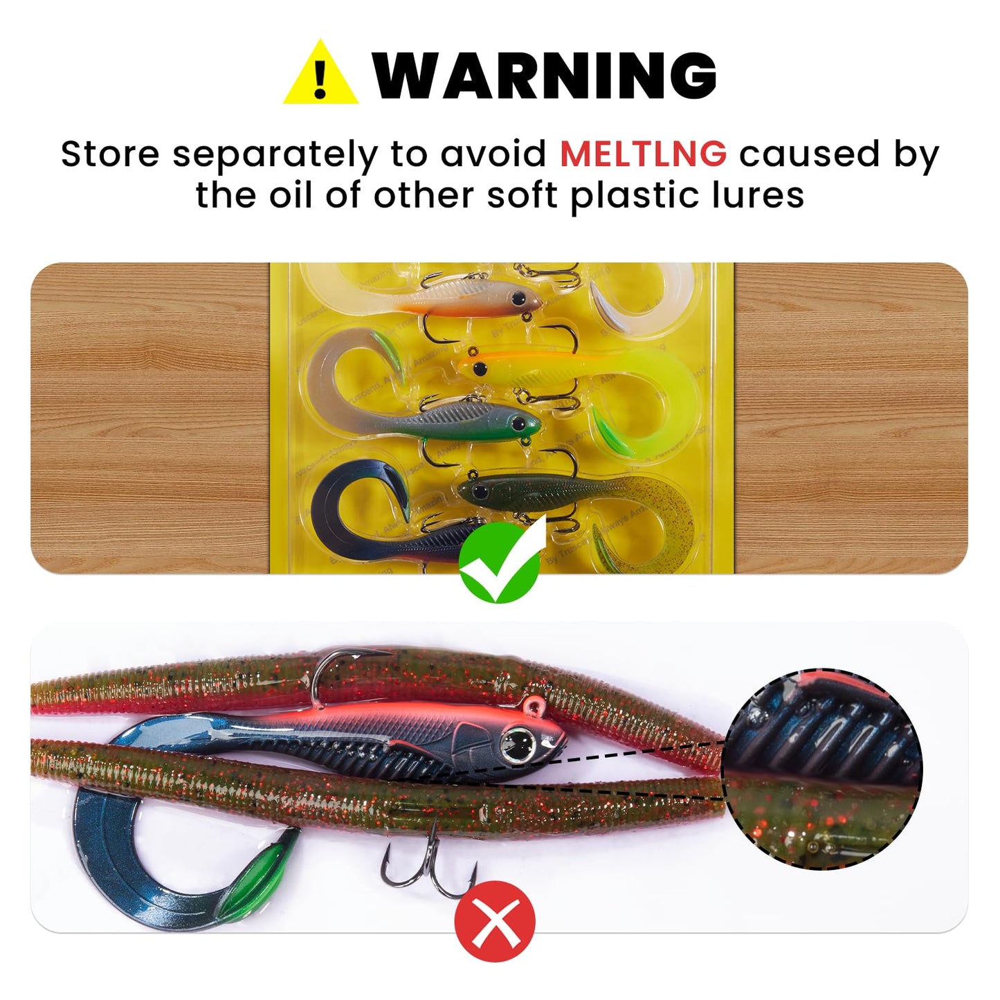 TRUSCEND Duramax Easy Catch TPE Soft Fishing Lures with BKK Hooks, Trembly Sinking and Vibrating Swim for More Bites, Pre-rigged Tear-Resistant Swimbaits for Bass, Trout, Crappie, Freshwater Saltwater