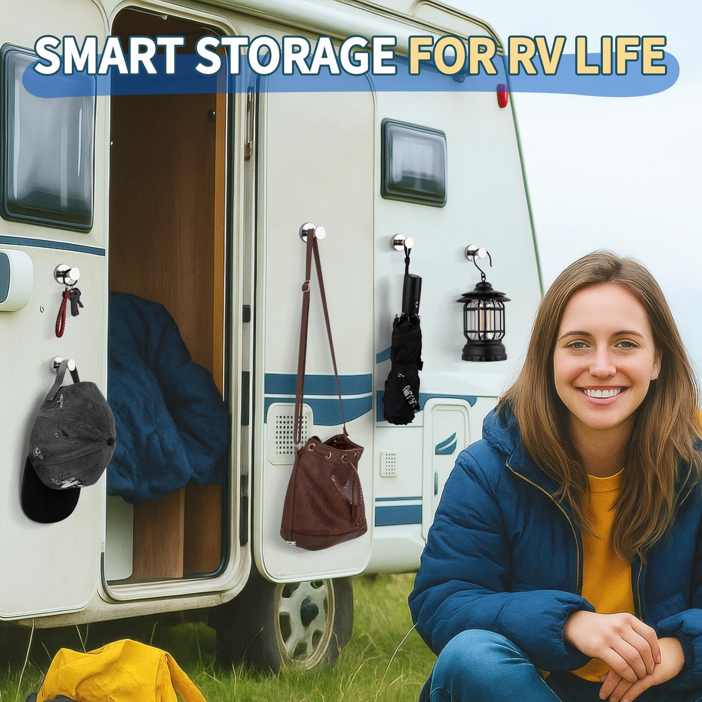 FINDMAG Magnetic Hooks for Cruise Cabins, 150lb Strong Magnetic Hooks Heavy Duty for Hanging, Powerful Cruise Door Magnets, Heavy Duty Magnets with Hooks for Coat, Wreath, Headphone, Silver, 2Pack