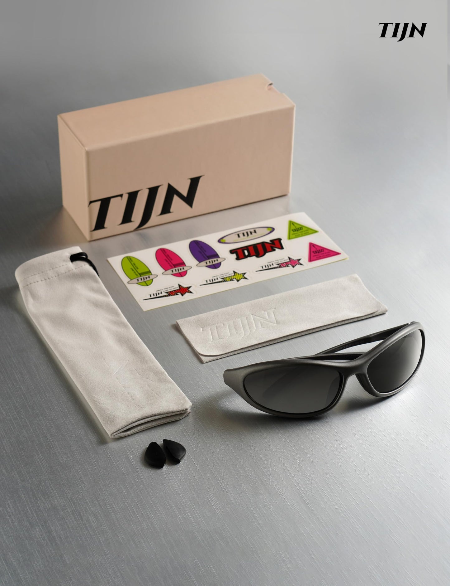 TIJN Wide Fit Sports Sunglasses, Large Frame Wraparound UV400 TR90 Shades for Broad Faces, Cycling Running Golf Motorcycle, Vanta