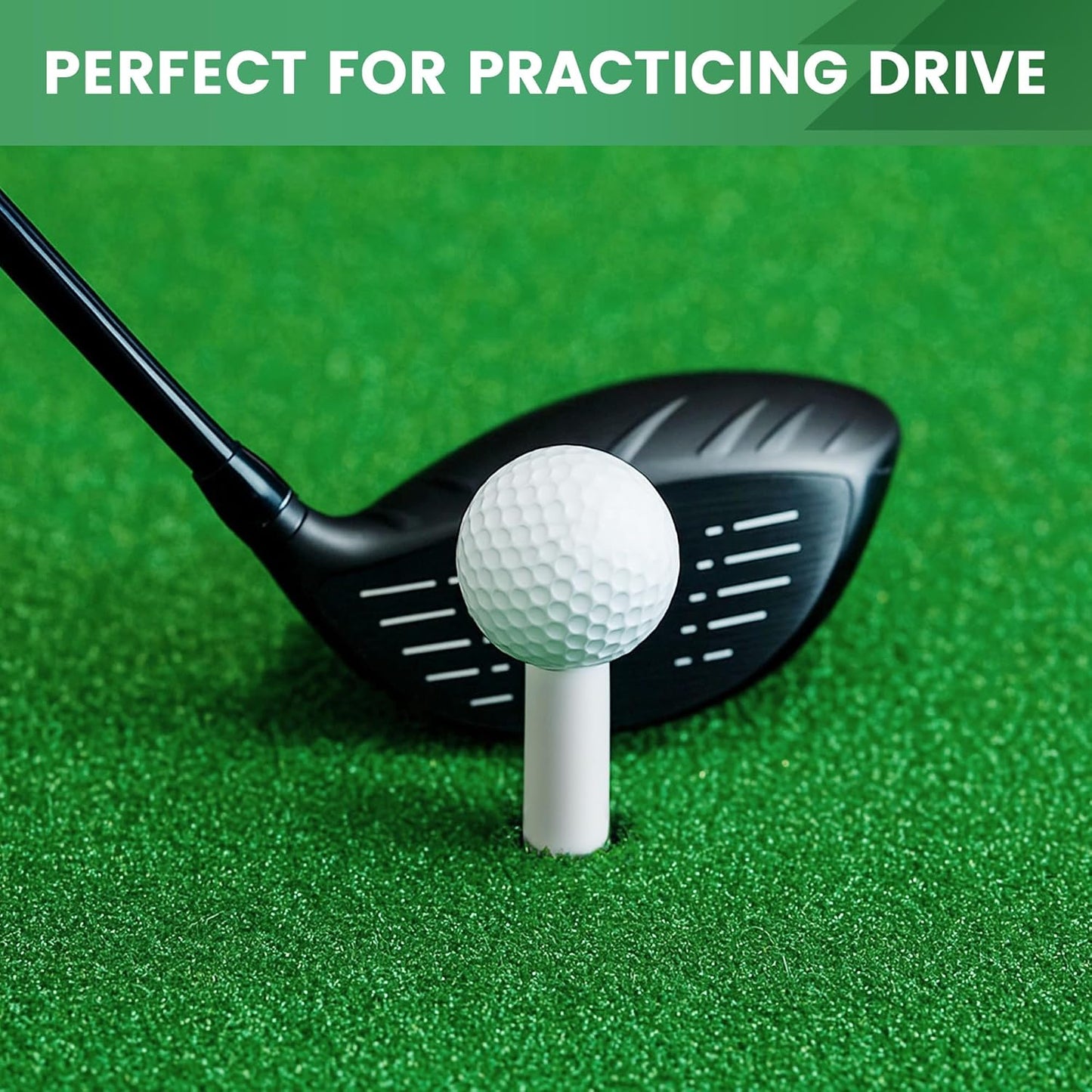 Seticek Rubber Golf Tees - Durable Tees for Driving Range & Indoor Simulators | 32 Pcs in 6 Sizes