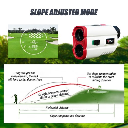 PGM Golf Rangefinder with Slope, 600 Yards Golf Range Finder, 7X Magnification Laser Range Finder Golf with Distance Finder, Flag Pole Locking Vibration, Golf Gifts Accessories for Men