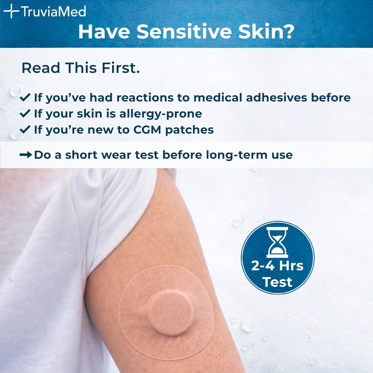 Waterproof Adhesive Over Patches for Dexcom G7, Stelo, Lingo, Libre, 25 Pack Skin Grips, Patch CGM Covers, Overlay Grip Cover, Sensors Tape Stickers, Overpatches Glucose Guards (Sensor Not Included)