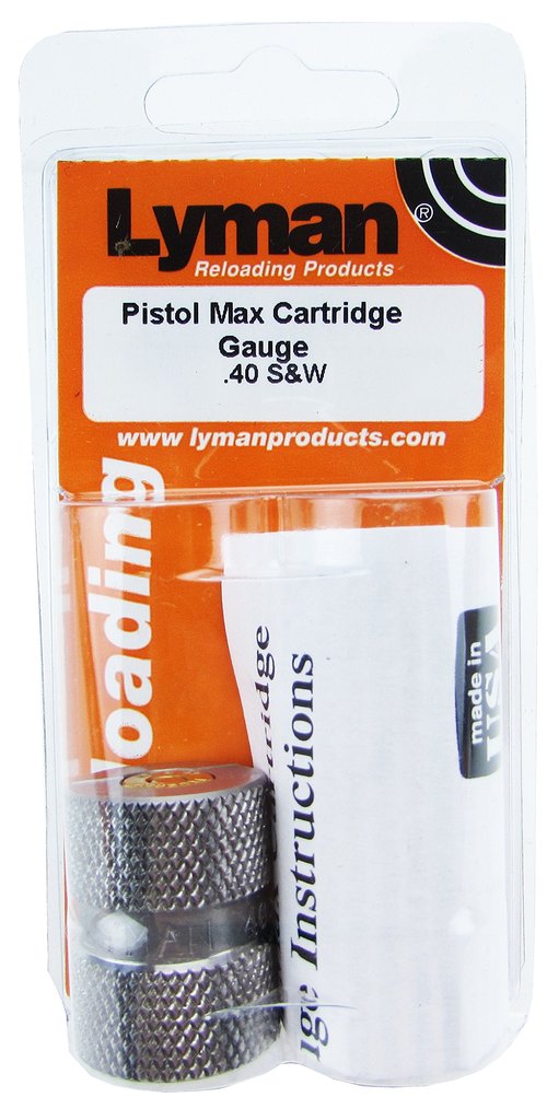 Lyman Reloading 40 S and W Pistol Max Cartridge Gauge, Gray
