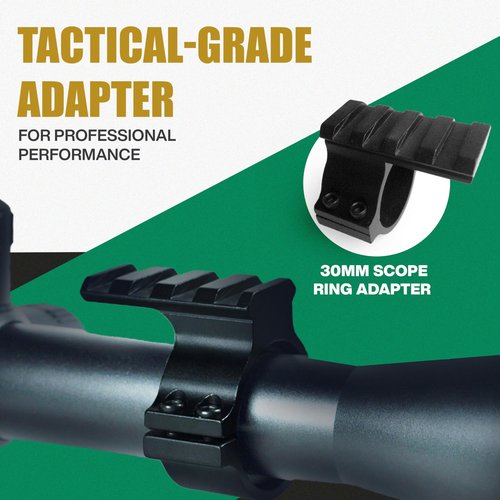 Ade Advanced Optics 30mm Scope Ring Adapter – Precision Machined 6061 Aluminum Mount with Picatinny, Weaver, and Universal Rails – Compatible with Red Dot, Laser, or Flashlight Attachments