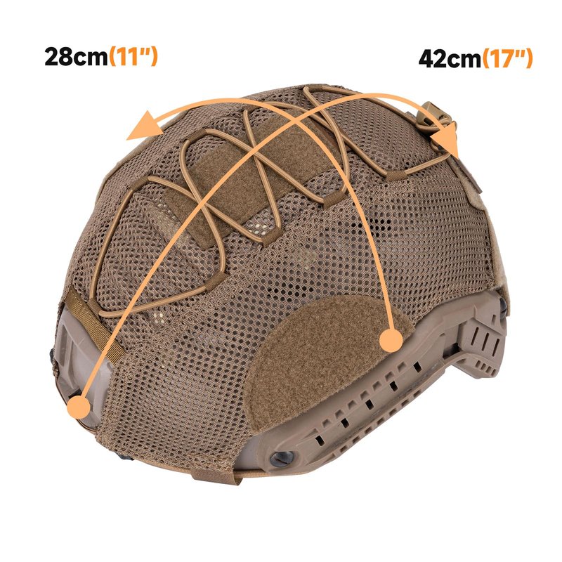 EXCELLENT ELITE SPANKER Tactical Helmet Cover - Fast Helmet Cloth in Size M/L for Airsoft - Coyote Brown