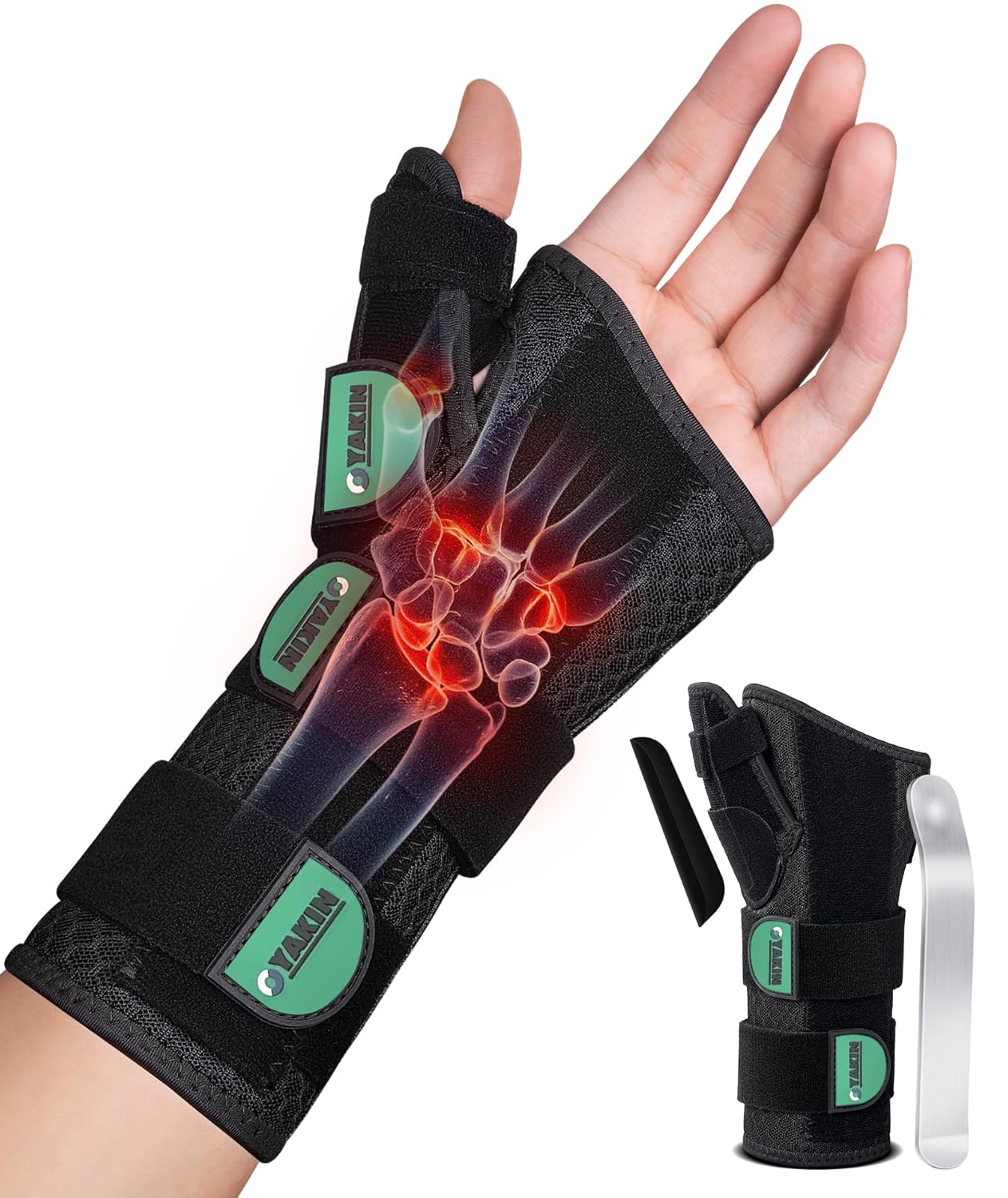 Oyakin Wrist Brace - Thumb Support for Carpal Tunnel & De Quervain's | Left Hand, Adjustable Fit