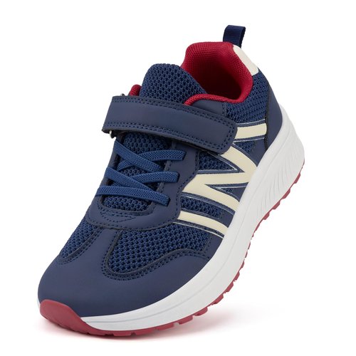 Geococcyx Boys Wide Toe Box Sneakers Girls Tennis Running Shoes Breathable Walking Trainers for Kids Deep Blue 12 Wide Little Kid