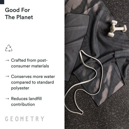 GEOMETRY Gym Towels for Working Out - Double-Sided, Compact & Quick Dry, Super Absorbent Microfiber Sweat Towel - Premium Microfiber for Gym - in Line, 16" x 30", 1 Piece