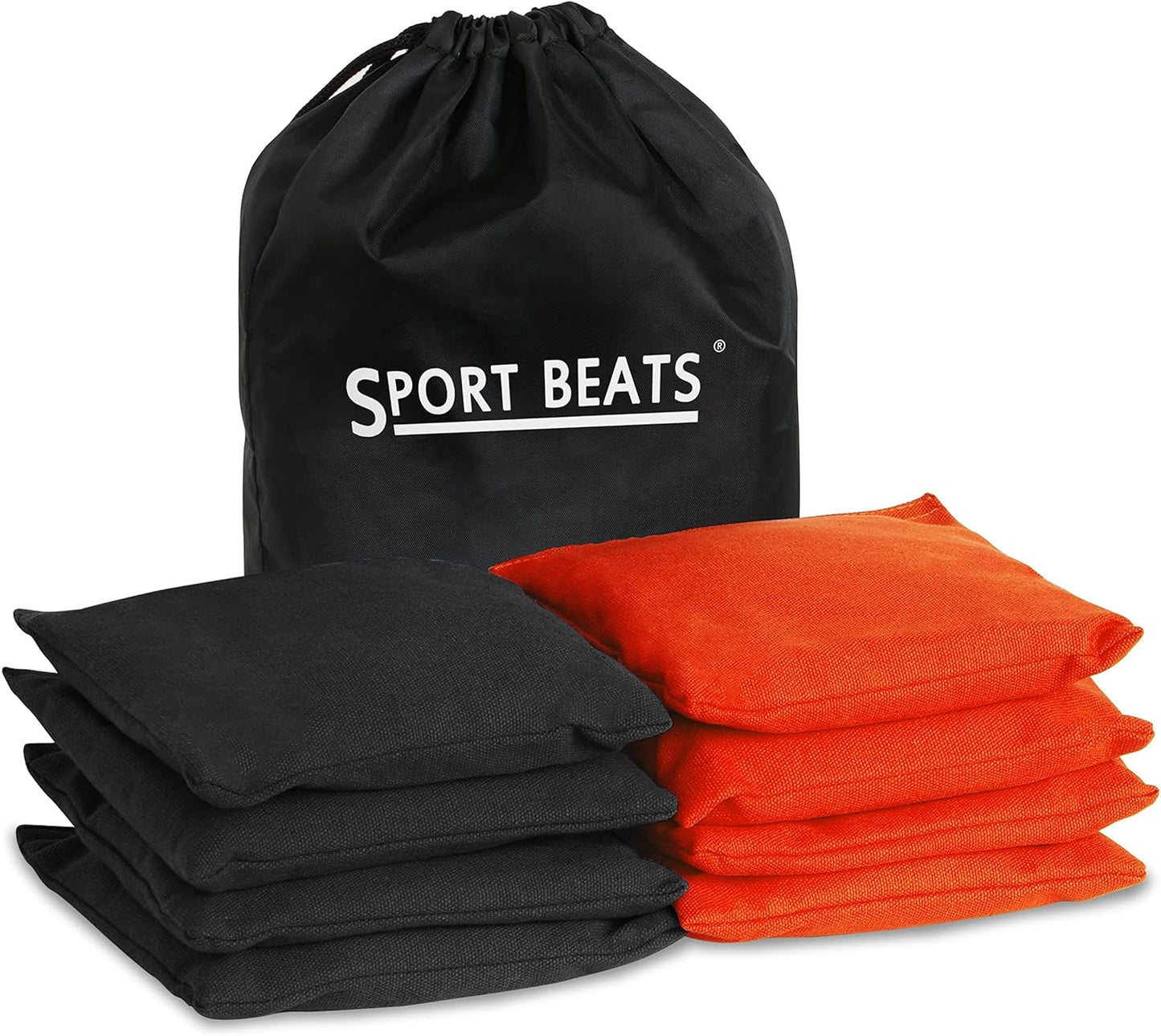 Sport Beats Cornhole Bags - Set of 8 Regulation Weight & Size with Carry Case Included