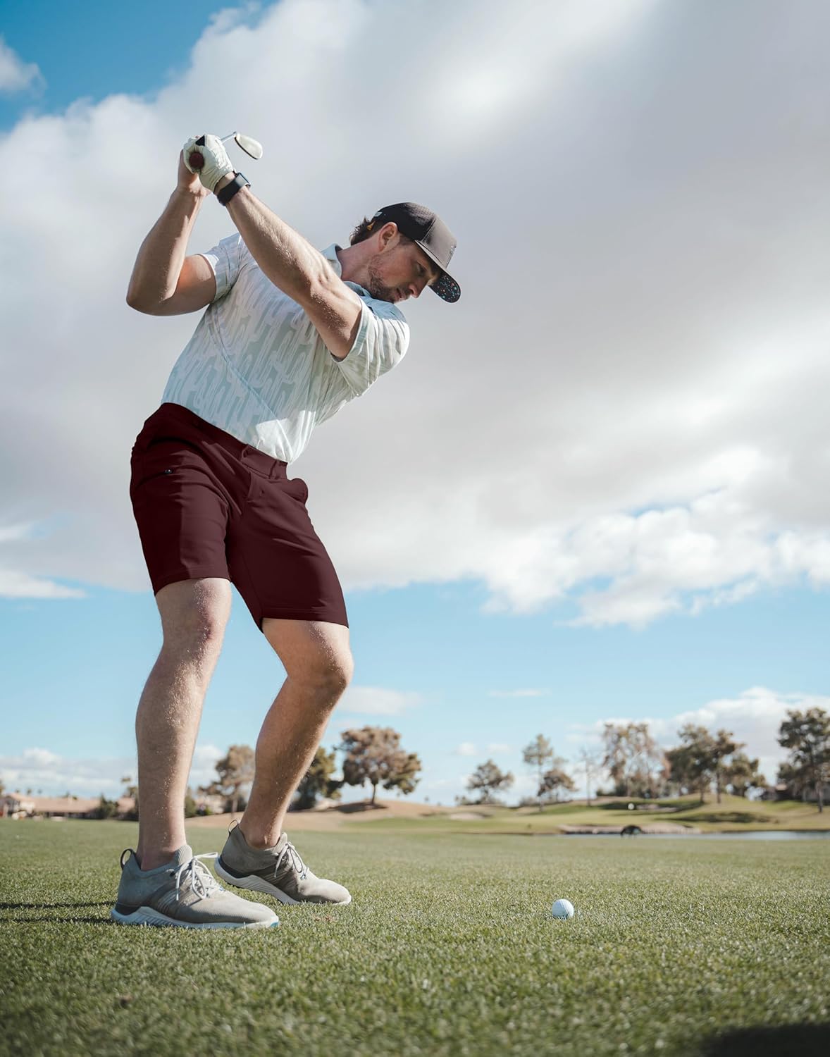 Pudolla Men's Golf Shorts - Stretchy Casual 7/9 Inch Design with 4 Pockets | Quick Dry Lightweight