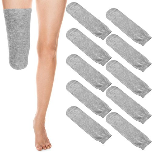 Bunnycool 10 Pcs Prosthetic Stump Shrinkers Amputee Socks Stump Shrinker Prosthetic Limb Socks for Men Women(Large,Gray Color)