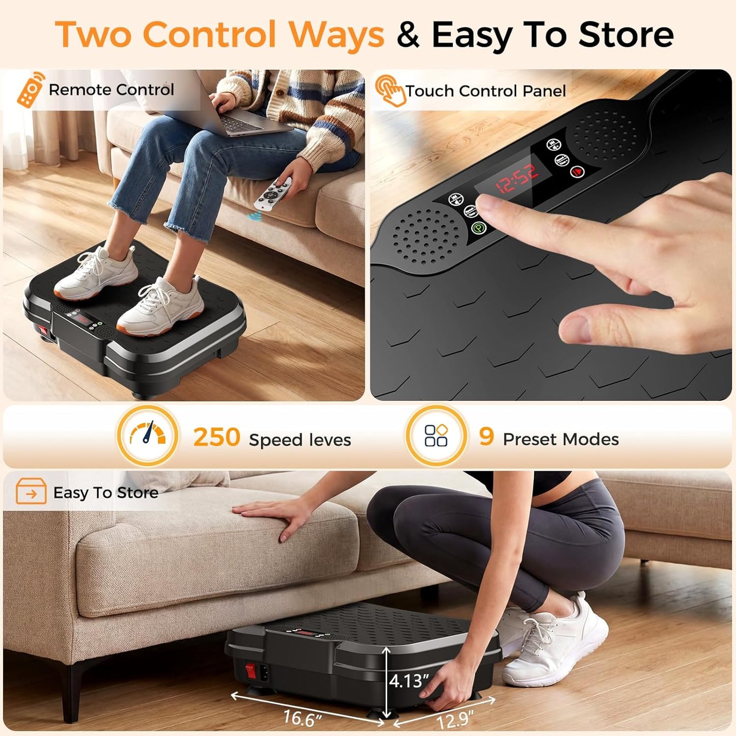 Skiennix Vibration Plate Exercise Machine - Full Body Workout for Weight Loss | 400 Lbs Capacity