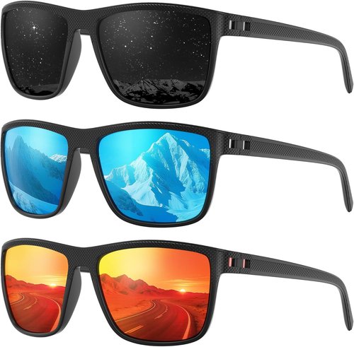 Fanshen Polarized Sports Sunglasses - UV Protection, Lightweight Design for Men | Ideal for Driving, Fishing, Golf, Cycling