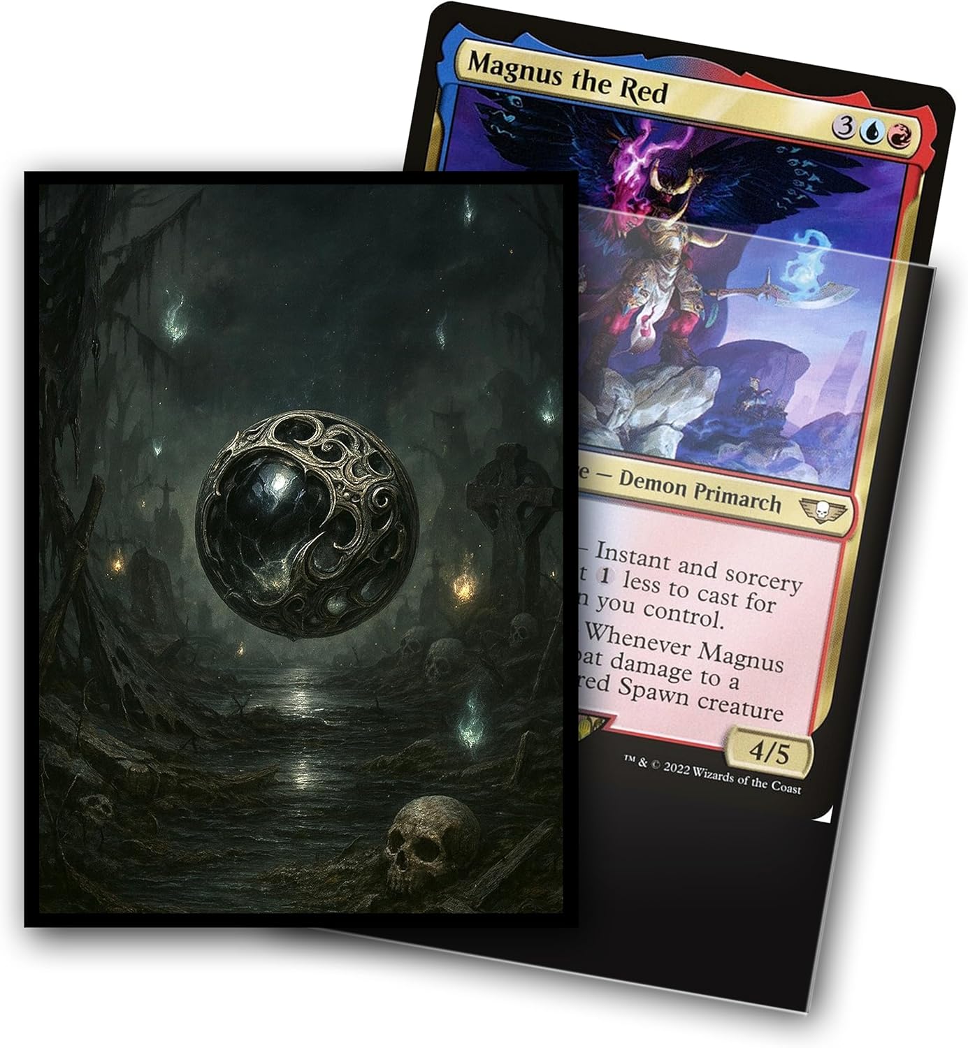MTG Card Sleeves - Element Series (Earth, Fire, Wood, Water, Dark) - Ultra Clear & Matte Finish, 100 Count Standard Size