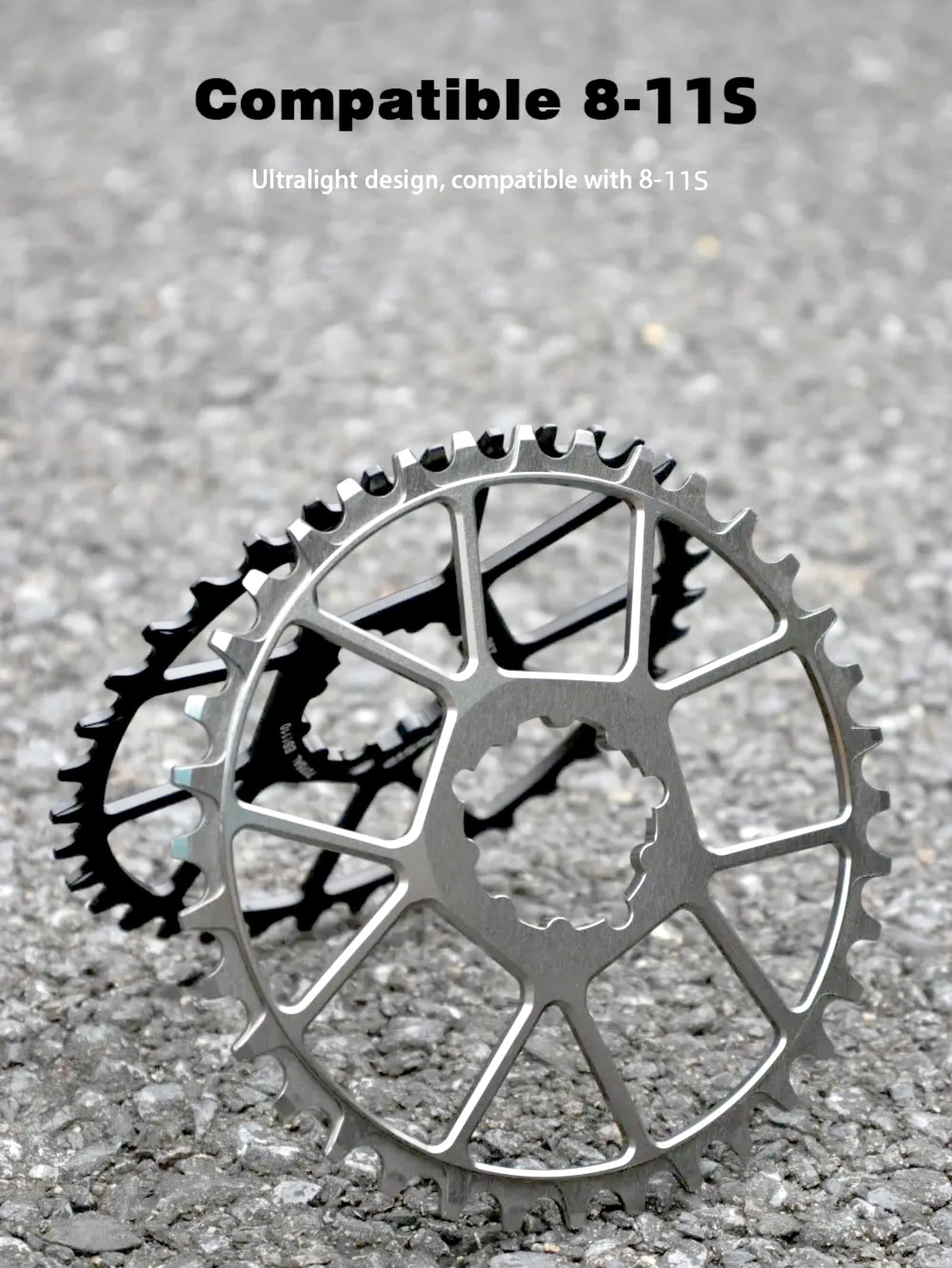 CobraCrawler MTB Bike Chainring Wide Narrow Teeth Chainwheel 8/9/10/11S Mountain Bicycle ChainWheel 32/34/36/38T Ultralight 55g 3-Nail (38T Black)