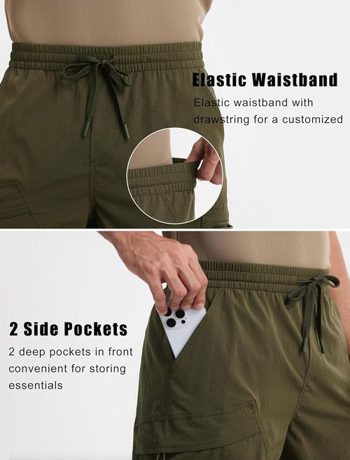 Libin Men's Cargo Hiking Shorts - Lightweight, Quick-Dry, Breathable for Outdoor Sports | Casual Comfort
