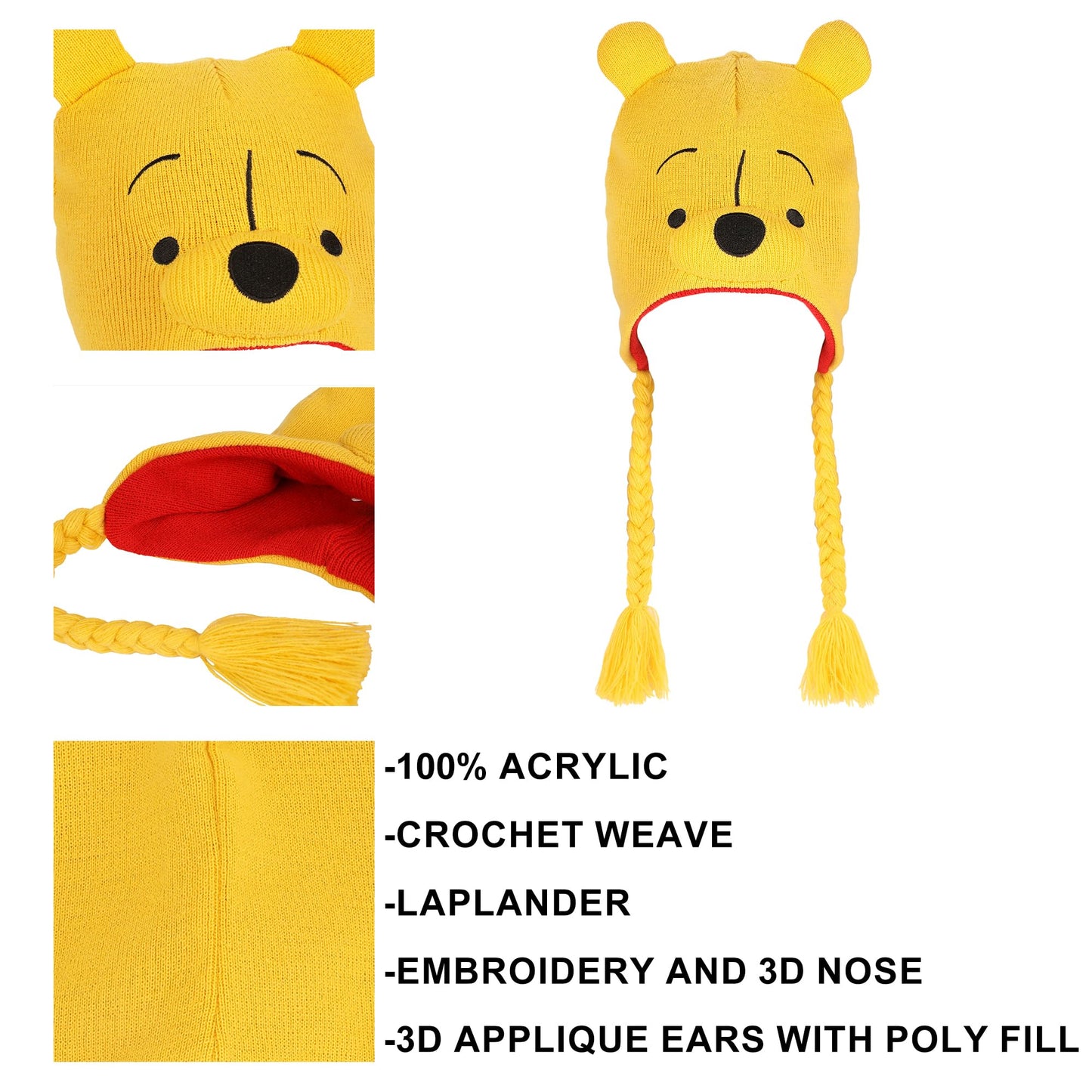 Bioworld Winnie The Pooh Pooh Bear Big Face with Ears Laplander