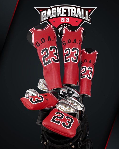 Golf Headcovers Red No.23 Square Mallet Putter Cover, Mallet Putter Cover,Putter Cover for Scotty Cameron Odyssey Taylormade Spider Putters