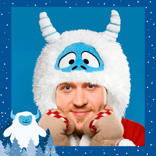 dressfan Plush Snow Monster Hat for Women Girl,Soft Winter Warm Beanie Hat with Ear Flaps,Crazy Hat Novelty Funny Christmas Gifts & Birthday Gifts