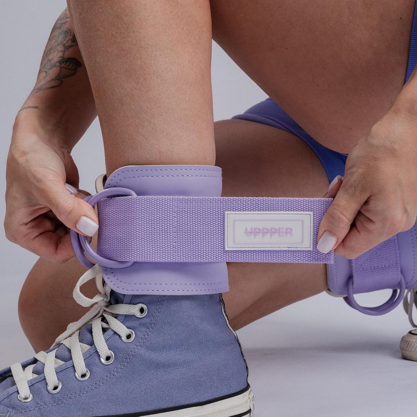 UPPPER Ankle Straps for Cable Machines - Adjustable Padded Gym Cuffs with Double D-Ring | Perfect for Glute Workouts & Leg Exercises
