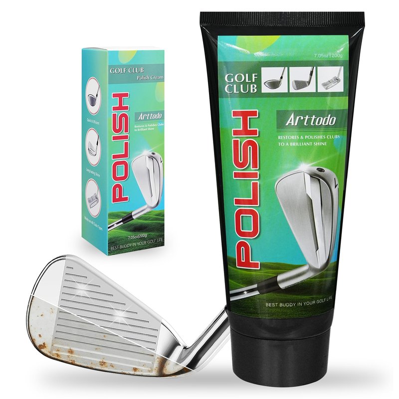 Arttodo Golf Club Polish, Golf Club Cleaner and Scratch Remover, Long Lasting Golf Club Polish for Metal, Zinc, Aluminum & Steel Clubs Golf Accessories