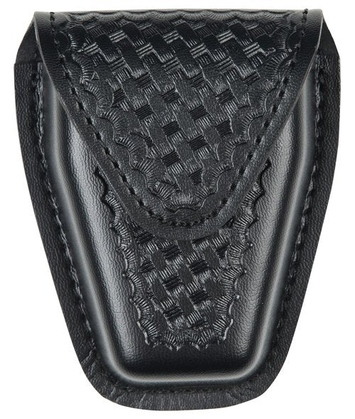 Bianchi 190-48HS: Handcuff Pouch Top Flap, STX Basket Weave, Black