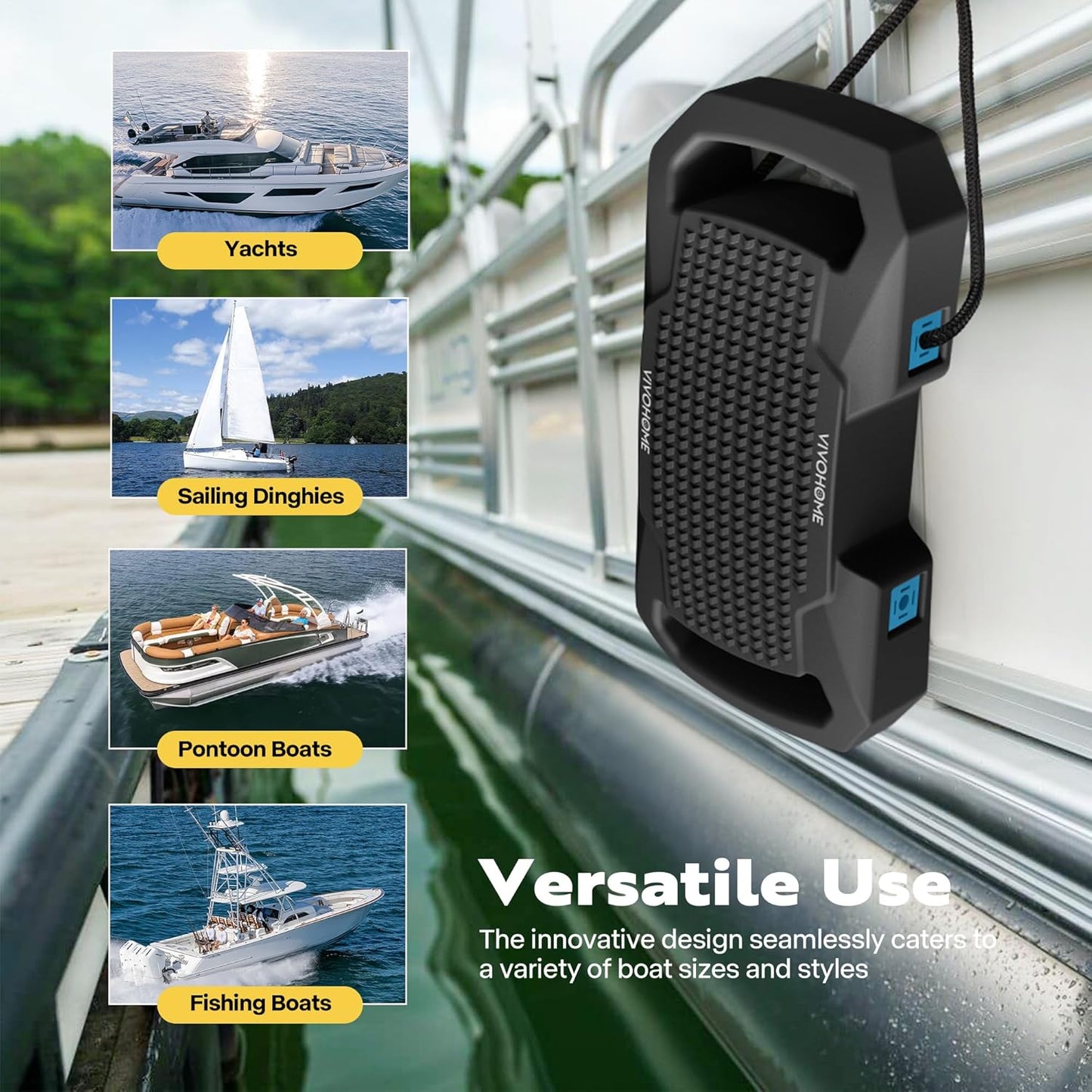VIVOHOME EVA Boat Fenders - Durable Docking Bumpers with Nylon Rope | Perfect for Yachts & Dinghies
