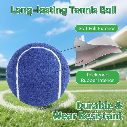 High-Visibility Tennis Balls by [Brand Name] - Durable 3/4 Pack for Training & Dog Exercise | Ideal for All Court Surfaces