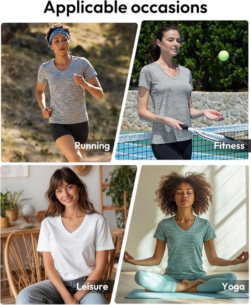BALENNZ Women's Workout Shirts - Moisture-Wicking Quick-Dry Athletic Performance Tees