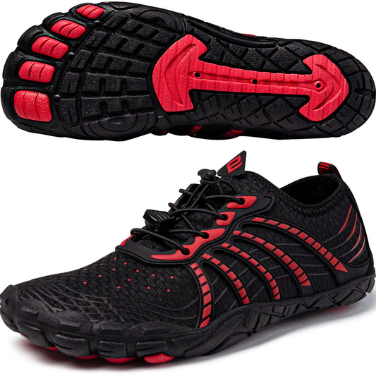 Water Shoes for Women and Men - Quick-Dry Lightweight Swim Shoes for Beach,Pool,Hiking Black/Red