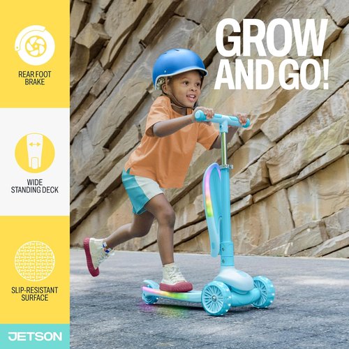 Jetson Scooters - Jupiter Mini 3-Wheel Kick Scooter | Foldable, Lightweight, Blue Design