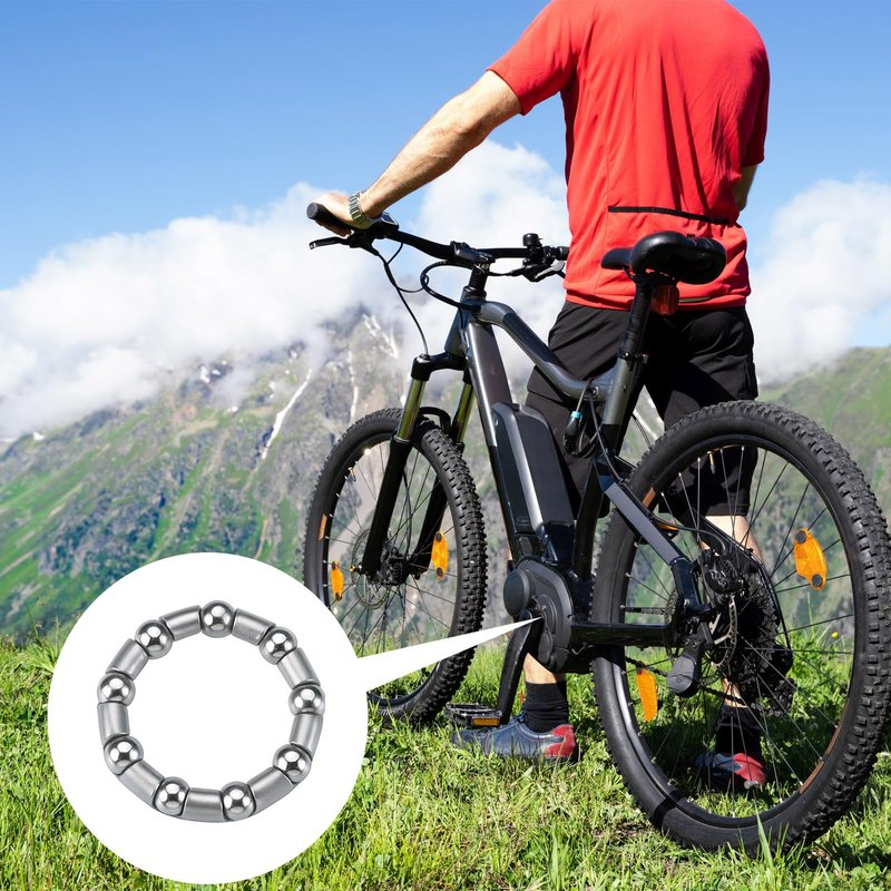 Lounsweer 5 Sets Bike Ball Bearing Kit (10 Sizes) Headset Retainer & Crank Caged Wheels 4-8mm(1/6” to 1/3“) for Mountain/Road Bicycle Repair