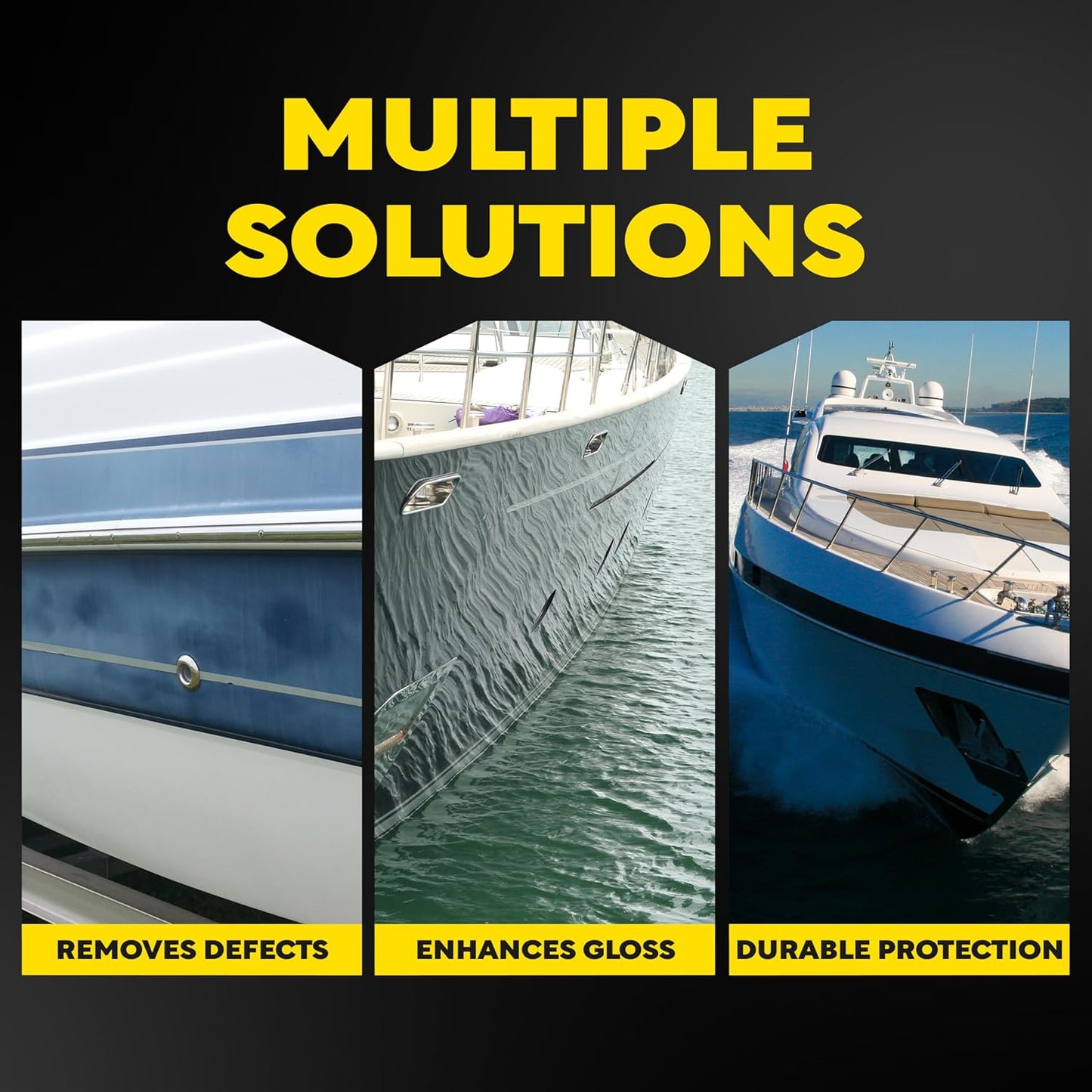 Meguiar's Marine Fiberglass Restoration System - 3-Piece Repair Kit with Oxidation Remover & Polish