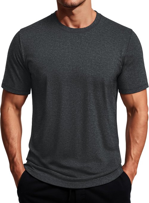 MAGCOMSEN Men's Workout Shirt - Moisture-Wicking Athletic Tee for Gym & Running | Short Sleeve