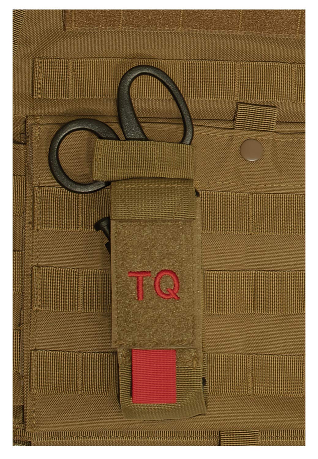 Rothco MOLLE Tactical Tourniquet & Shear Holder Pouch - Quick Access in Emergencies - Coyote Brown