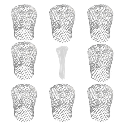 Heavy-Duty Aluminum Gutter Guards (3.5 Inch) - Expandable Downspout Leaf Filter Strainer with Debris Blockage Prevention Screen (8 pcs Sliver)