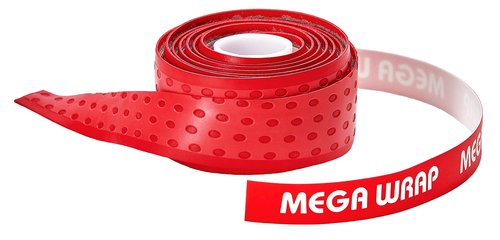 Tourna Mega Wrap Tennis Replacement Grip, Red
