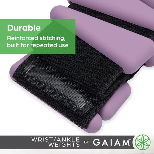 Gaiam Adjustable Wrist & Ankle Weights - Strengthen, Tone & Sculpt for Yoga, Dance, Pilates | Unisex
